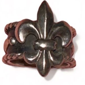 Fleur De Lis Sterling Silver Ring Size 6 1/2 Approximately Vintage